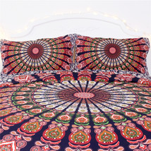 Boho Red &amp; White Floral Quilt Bedding Set - 4-Piece - Stylish and Cozy Bedding s - £52.98 GBP+