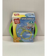 New Play Day Sparkly Dive Rings Pool Swim Water Toys 6 Multicolor Rings ... - $9.99