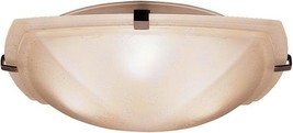 Kichler 8085TZ 3LT Flush Mount, Tannery Bronze Finish with Etched Sunset... - $126.00