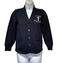 st kieran catholic school Embroidered cardigan sweater Youth Size M - $24.74