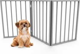 Pet Gate 3 Panel Indoor Dog Fence for Stairs Hallways or Doorways 54x24 ... - £47.91 GBP