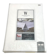 Wamsutta Classic Tablecloth 52" x 70" 100% Cotton White Stain Resistant - $22.57