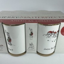 Merry Masterpieces Humor Funny Christmas Mugs 1st Ed Porcelain Set of 4 1999 VTG - £11.09 GBP