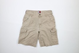Vintage 90s Tommy Hilfiger Mens Size 29 Faded Cotton Chino Cargo Shorts Beige - £39.52 GBP
