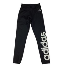 Adidas Climalite Pants Women’s Small Black Spell Out Leggings Exercise Workout - £14.97 GBP