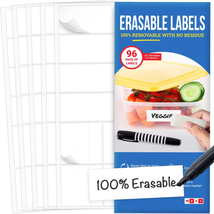 MESS Erasable Labels for Kitchens (96-Pack) Kitchen and Pantry Labels That Erase - £11.44 GBP