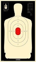 B34 Silhouette Targets - Reverse With Red Center Targets, Pack of 25 - $16.50