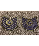 1 PAIR 2 PATCHES 1976-1993 USAF Air Force Rank Patch MASTER SERGEANT E-7... - $287.68 MXN
