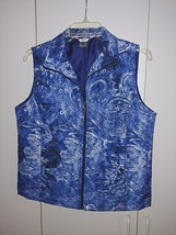 ALIA LADIES BLUE QUILTED ZIP VEST-NWOT-8P-100% POLYESTER-LIGHTWEIGHT-NICE - £13.41 GBP