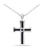 Stainless Steel Men&#39;s Cross Chain Link Pendant/Necklace Funeral Crematio... - $1,011.73 MXN