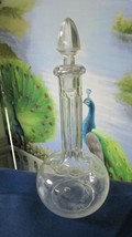 Victorian Etched Orange Bitters Bottle Decanter with Stopper - $2,306.66 MXN