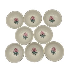 Homer Laughlin Eggshell Nautilus Rhythm Rose China Cereal Bowls Set of 8... - $22.77