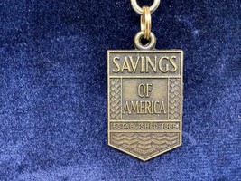 Vintage Promo Keyring Savings Of America Keychain Since 1889 Ancien Porte-Clés - £6.88 GBP