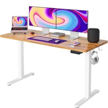 Electric Standing Desk, 55 X 24 Inches Height Adjustable Table, Ergonomic Home O - £235.19 GBP