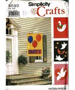 Simplicity 9590 Crafts Flags/Banners with Appliques Sewing Pattern - $88.60 MXN