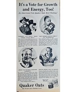 QUAKER OATS - 1946 Vintage Print Ad - America Votes Best Tasting - Farme... - $254.72 MXN