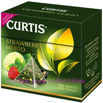 CURTIS Green Tea Strawberry Mojito Sealed BOX of 20 Pyramids US Seller I... - £4.64 GBP