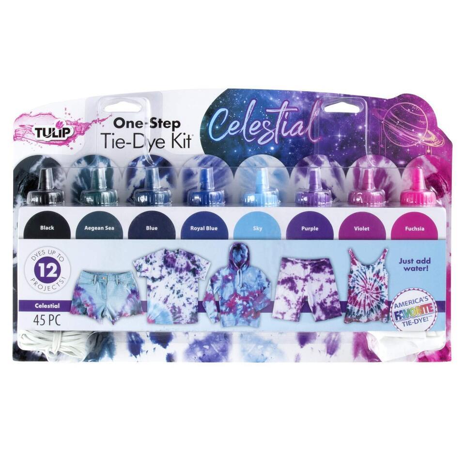 Cosmic Chroma Tie Dye Kit - Vibrant 8 Color Celestial Designs in One Easy Step!