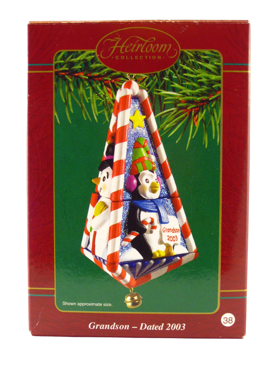 CARLTON CARDS HEIRLOOM COLLECTION GRANDSON CHRISTMAS ORNAMENT 2003 (CXOR-045J) - $19.99