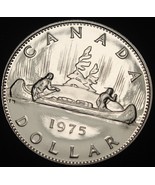 Proof Canada 1975 Canoe Dollar~We Have Canadian Coins~Free Shipping - £12.24 GBP