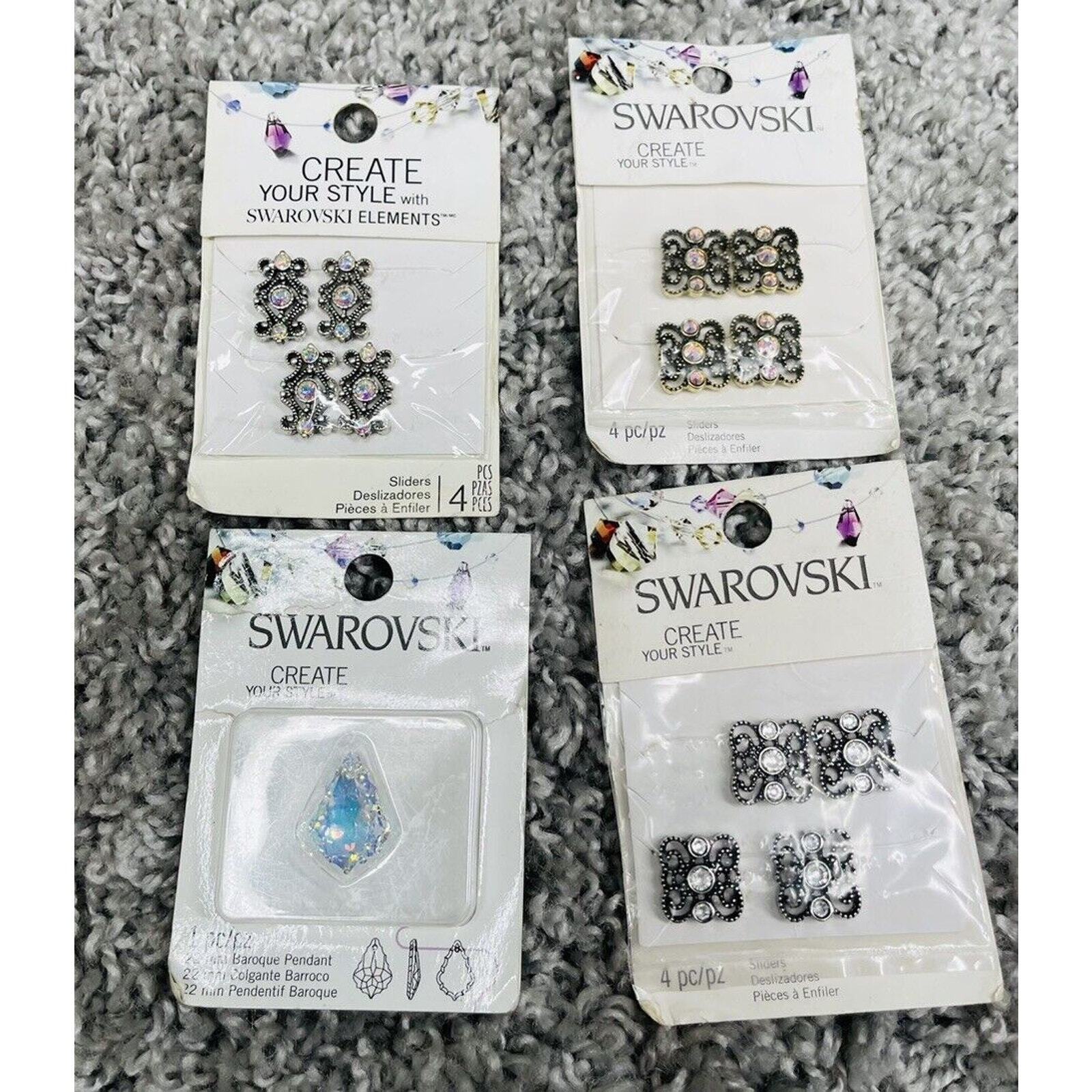 4 Pkgs Swarovski Create Your Style Crystals And Pearls Crafts 4 - $15.11