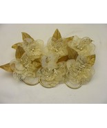 Vintage Handmade Napkin Rings Set of 6 Cream Lace w White Bead Pollen #41 - $368.72 MXN