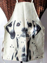 Dalmatian Dog Apron Linen Cotton Child Small Size Home Kitchen Help US S... - £17.79 GBP