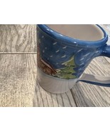 Vietri Coffee Mug Italy Hand Painted Tea Cup NWOT Winter Church Christma... - $363.23 MXN