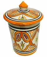 GGE &quot;KECHLA&quot; FASSI ORANGE MultiPurpose MOROCCAN COFFEE SUGAR CANISTER CO... - £38.33 GBP