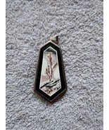 Wendell Hall Vintage Sterling Silver Pendant with Black Onyx - Unique Je... - $52.36