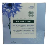 Klorane Eye Masks Contour Smoothing Relaxing Patches Soothing Cornflower 7 Pair - £19.95 GBP