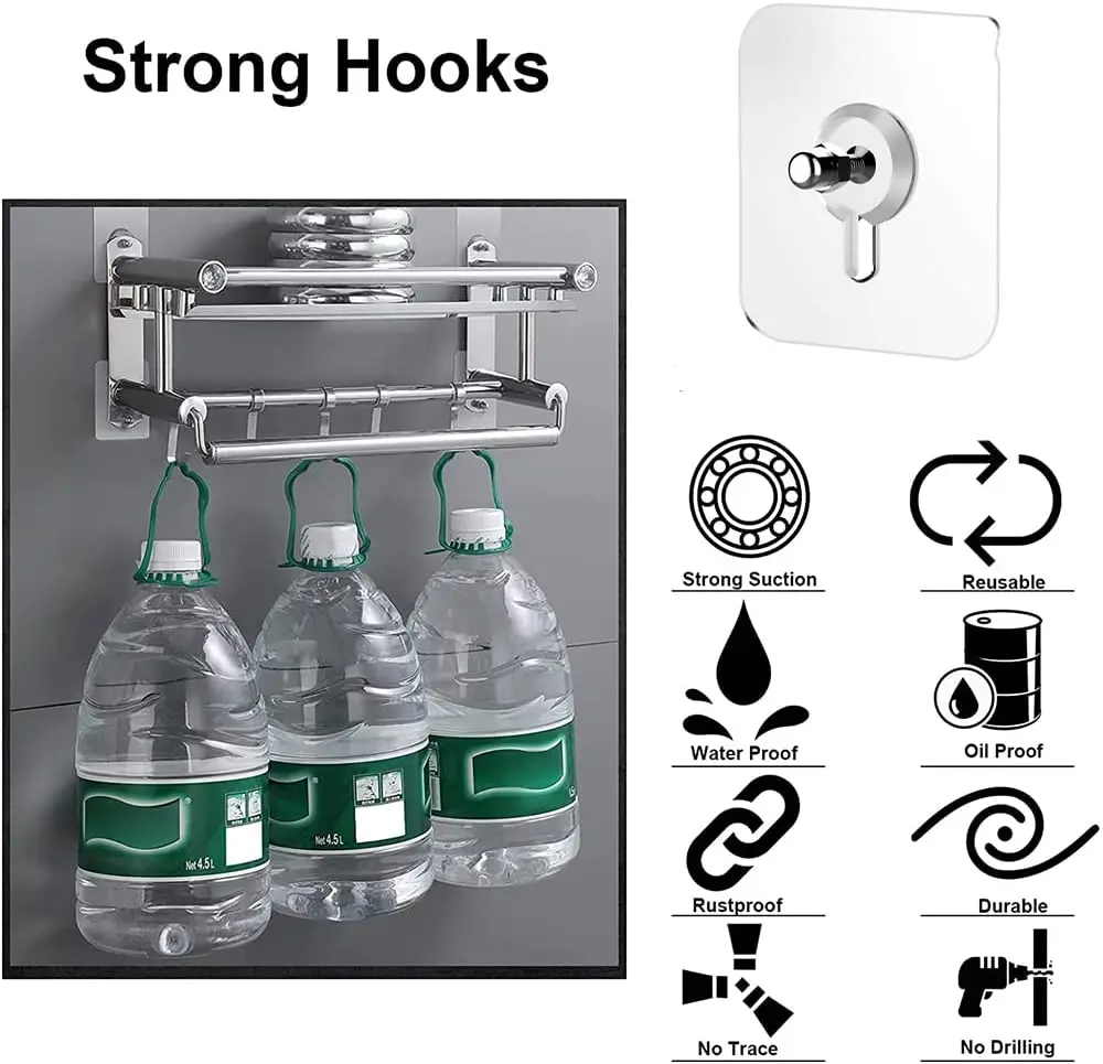 Play Adhesive Nails Wall Hooks Strong Poster Screw Stickers Wall Hook Closet Cab - £23.18 GBP