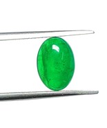 Amazing Natural Zambian Emerald Oval Shape Cabochon Stone With Good Colo... - $40.00
