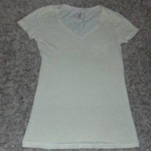 Womens Shirt Victoria&#39;s Secret Yellow Short Sleeve V-neck Tee Top-size M - £13.18 GBP