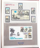 AMERIPEX &#39;86 Micronesia - Mint Stamps &amp; FDC in Mounts to Page with Outer... - £13.46 GBP