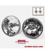 Pair RAYBRIG Chrome Round Headlight Lamp For Land Cruiser 20 40 60 70 EX... - $191.34 CAD