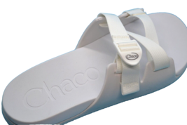 Chaco Men&#39;s Slide White  Widths Flip Flop Sandal Rubber Size US 12 EU 45 - £44.53 GBP