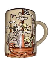 MCM Vintage HY Otagiri Pirate Ship Zoo Animal Speckled Stoneware Coffee ... - $13.87