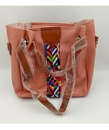 Purse with Aztec Accents Faux Leather 4 Pieces w/4 Style Straps 4 Colors - £22.73 GBP