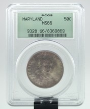 1934 Maryland 50C Commemorative Half Dollar Graded by PCGS as MS66! Old Holder - £315.41 GBP