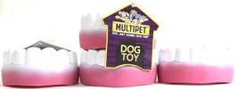 4 Ct Multipet Just Wanna Have Fun 4 Inch Vinyl Teeth Squeaky Dog Toy - $18.99