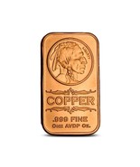 1 oz Copper Collectible Coin Indian Head Bar - $189.11 MXN