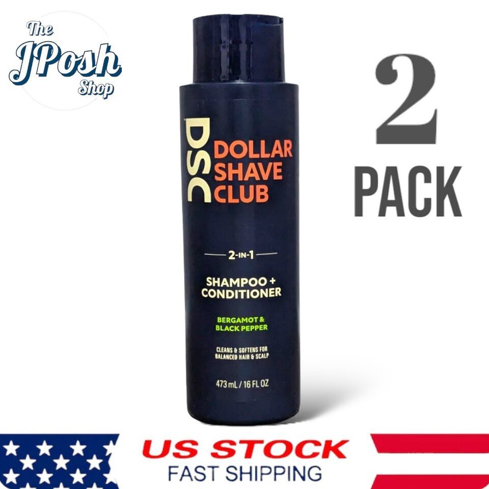 2 Dollar Shave Club 2-in-1 Shampoo + Conditioner Bergamot & Black Pepper 16 oz - $23.17