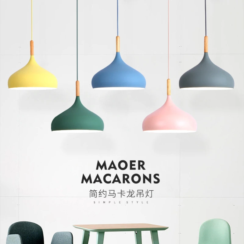 Modern Pendant Lamps Macaroon Chandelier for Restaurant Bedroom Hanging ... - £20.26 GBP+