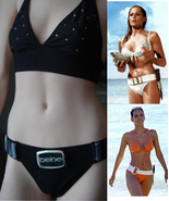 Iconic VHTF NOS Bebe bikini w belt &amp; crystals 007 James Bond Halle Berry... - £116.76 GBP
