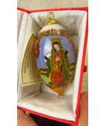 Laurence Vargas Reverse Painted Virgin Mary Teardrop Glass Ornament - $54.60 CAD