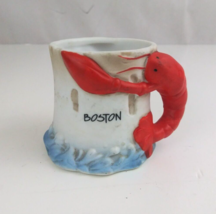 Vintage 1987 Nanco Boston Lobster Handle 2.5&quot; Mini Collectible Cup - £6.91 GBP