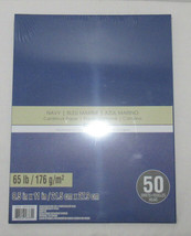Recollections Cardstock Paper 8 1/2&quot; x 11&quot; 50 Sheets 65 lb single color NAVY - £12.35 GBP