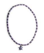 Purple Beaded Stretchy Necklace with Purple Starfish Charm - $12.99