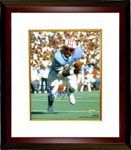 Earl Campbell signed Houston Oilers 8X10 Photo Custom Framed (blue jersey)- Tri- - £87.13 GBP